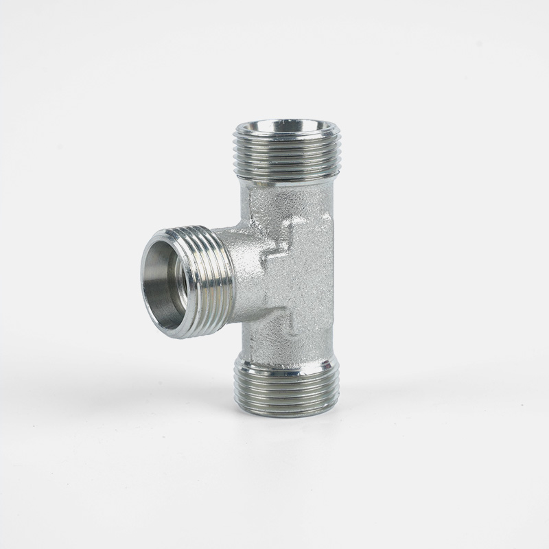 Hydraulic Parts Fittings Heavy Metric Male Threaded Tee